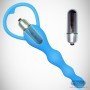 BLUE SILICONE ANAL VIBRATOR AD-029