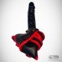 Black Red Edge Leather Harness Lesbian Strapon SO-025