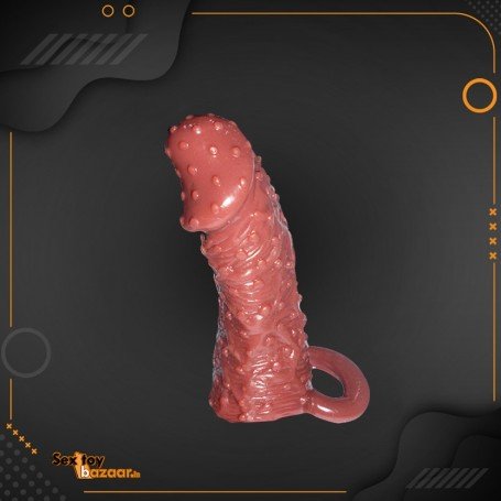 Solid Head Reusable Penis Extension Sleeve chocolate PES-026