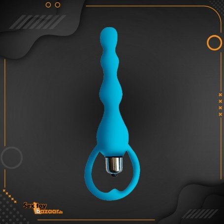 BLUE SILICONE ANAL VIBRATOR AD-029