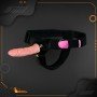LeLuv 6.5” Male Hollow Vibrating Strap On SO-10