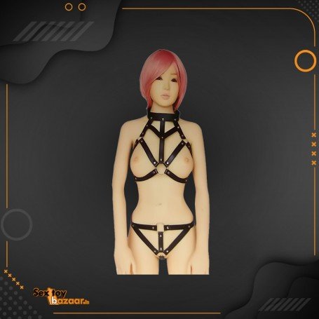 Sexy Leather Bondage Strap-Style String Body Harness BDSM-024