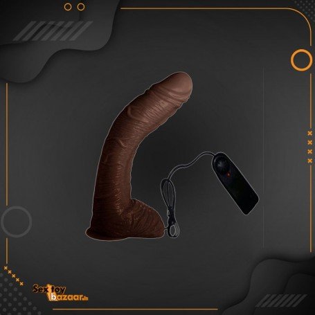 Big Bent 10" Dildo Suction Cup Chocolate Dong Vibrator RSV-075
