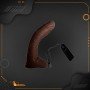 Big Bent 10" Dildo Suction Cup Chocolate Dong Vibrator RSV-075